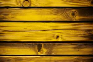 Yellow Wooden Planks Background for Bright and Cheerful Designs. created with Generative AI photo