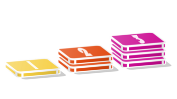 Bar chart rectangular 3d, Infographics elements diagram with 3 steps. png