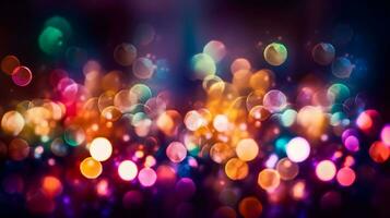 Luxurious Colorful Bokeh Background - Abstract Lights Blur Bokeh. created with Generative AI photo