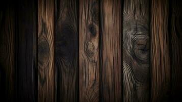 Moody Wood Dark Wooden Texture for Dramatic Design. created with Generative AI photo