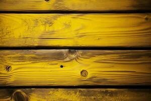 Yellow Wooden Planks Background for Bright and Cheerful Designs. created with Generative AI photo