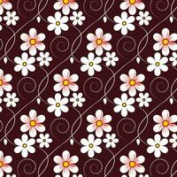 Stylish floral pattern design vector template