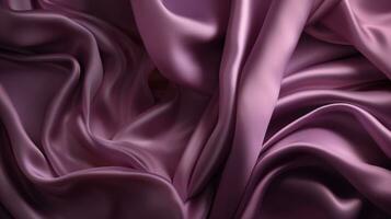 suave y suave púrpura satín seda antecedentes. generativo ai foto