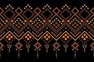 Nature vintages cross stitch traditional ethnic pattern paisley flower Ikat background abstract Aztec African Indonesian Indian seamless pattern for fabric print cloth dress carpet curtains and sarong vector