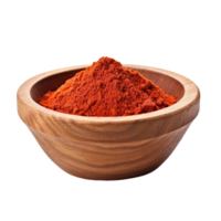 Red chili powder isolated on a transparent background AI Generative png