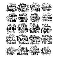 Navidad increíble tipografía diseño para camiseta, tarjetas, marco obra de arte, bolsas, tazas, pegatinas, vasos, teléfono casos, impresión etc. vector