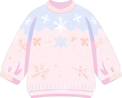 Pastel cozy sweater, winter outfit, casual knitwear fashion , AI generated png