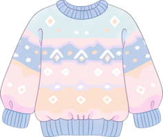 pastel acogedor suéter, invierno atuendo, casual prendas de punto Moda , ai generado png