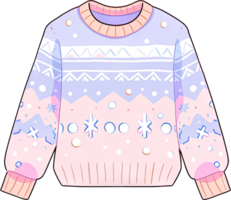 Pastel cozy sweater, winter outfit, casual knitwear fashion , AI generated png