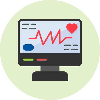 icono de vector de electrocardiograma