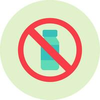 No Bottle Vector Icon