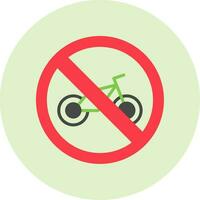 No Bicycle Vector Icon