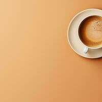 cup of coffee in the style of minimalist backgrounds photo