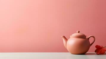 gteen tea with copy space in the style of minimalist backgrounds photo