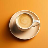 cup of coffee in the style of minimalist backgrounds photo