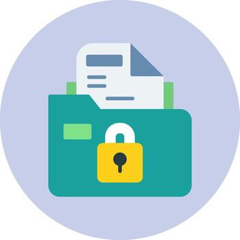 icono de vector de carpeta segura