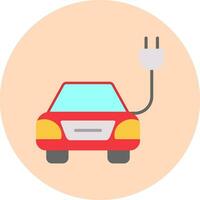 icono de vector de coche eléctrico