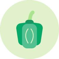 Green Pepper Vector Icon