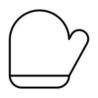 oven mitts icon in line style vector