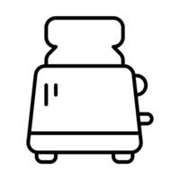 toaster icon in line style vector