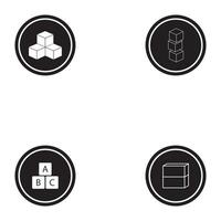 toy blocks icon vector