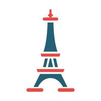 Eiffel Vector Glyph Two Color Icon For Personal And Commercial Use.