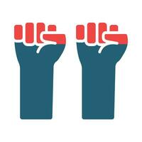 Human Rights Vector Glyph Two Color Icon For Personal And Commercial Use.