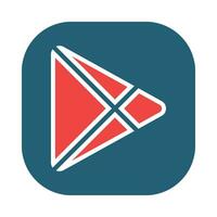 Playstore Vector Glyph Two Color Icon For Personal And Commercial Use.