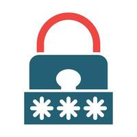 Password Vector Glyph Two Color Icon For Personal And Commercial Use.
