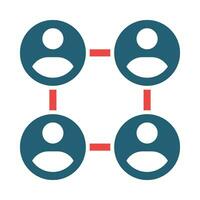 Social Network Vector Glyph Two Color Icon For Personal And Commercial Use.