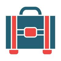 Suitcase Vector Glyph Two Color Icon For Personal And Commercial Use.