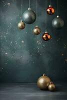 christmas decor with copy space photo