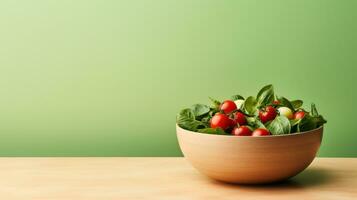 salad bowl with copy space photo