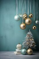 christmas decor with copy space photo