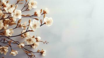 invierno flores con Copiar espacio foto