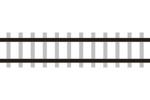 Train track symbol isolated on white background, Railway vector