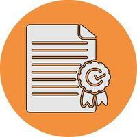 icono de vector de certificado