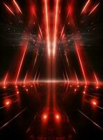 Ai Generative Backdrop Red Spotlights For Flyers, Banner and Backgrounds realistic image ultra hd high design photo