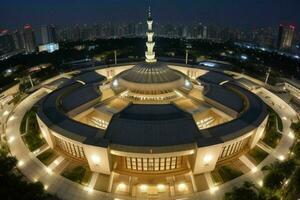 mosque istiqlal jakarta. background. AI Generative Pro Photo