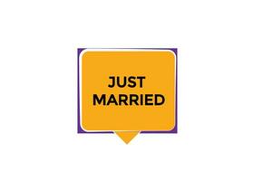 new just married, website, click button, level, sign, speech, bubble  banner, vector
