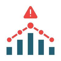 Risk Vector Glyph Two Color Icon For Personal And Commercial Use.