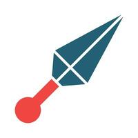 Kunai Vector Glyph Two Color Icon For Personal And Commercial Use.