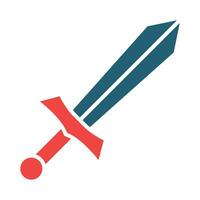 Sword Vector Glyph Two Color Icon For Personal And Commercial Use.