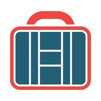 Briefcase Vector Glyph Two Color Icon For Personal And Commercial Use.