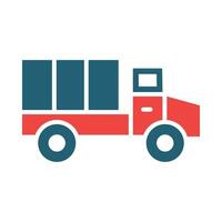 Military Truck Vector Glyph Two Color Icon For Personal And Commercial Use.