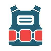 Bullet Proof Vest Vector Glyph Two Color Icon For Personal And Commercial Use.