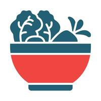 Salad Vector Glyph Two Color Icon For Personal And Commercial Use.