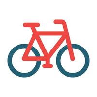 Bicycle Vector Glyph Two Color Icon For Personal And Commercial Use.