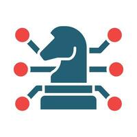 Strategy Vector Glyph Two Color Icon For Personal And Commercial Use.
