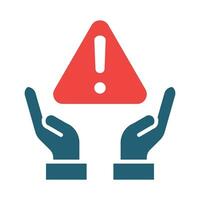 Risk Management Vector Glyph Two Color Icon For Personal And Commercial Use.